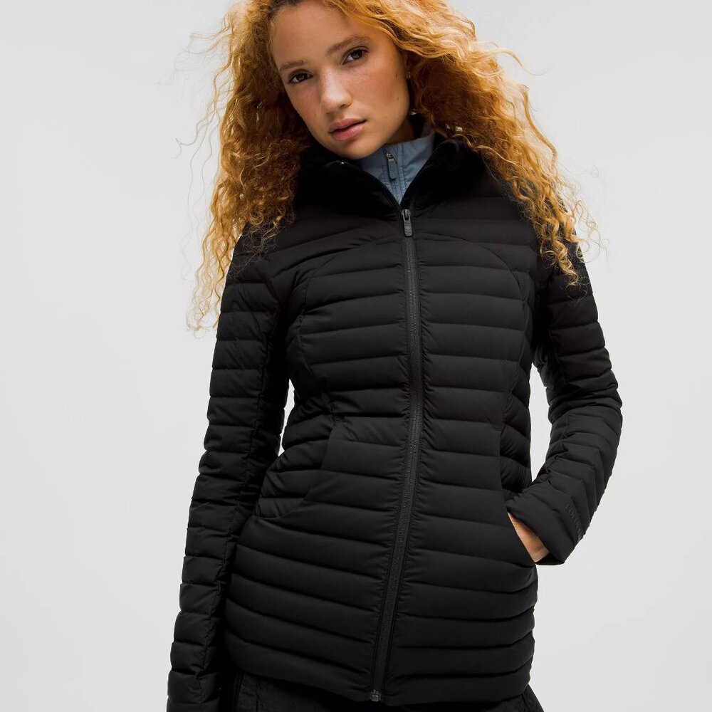 Lululemon Women's Black Down-700 Fill Thermal Puffer Jacket Size Large